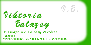 viktoria balazsy business card